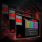 K515 Shiva RGB Membrane Gaming Keyboard with 98 Keys, Detachable Wrist Rest, and Smooth Linear Switches