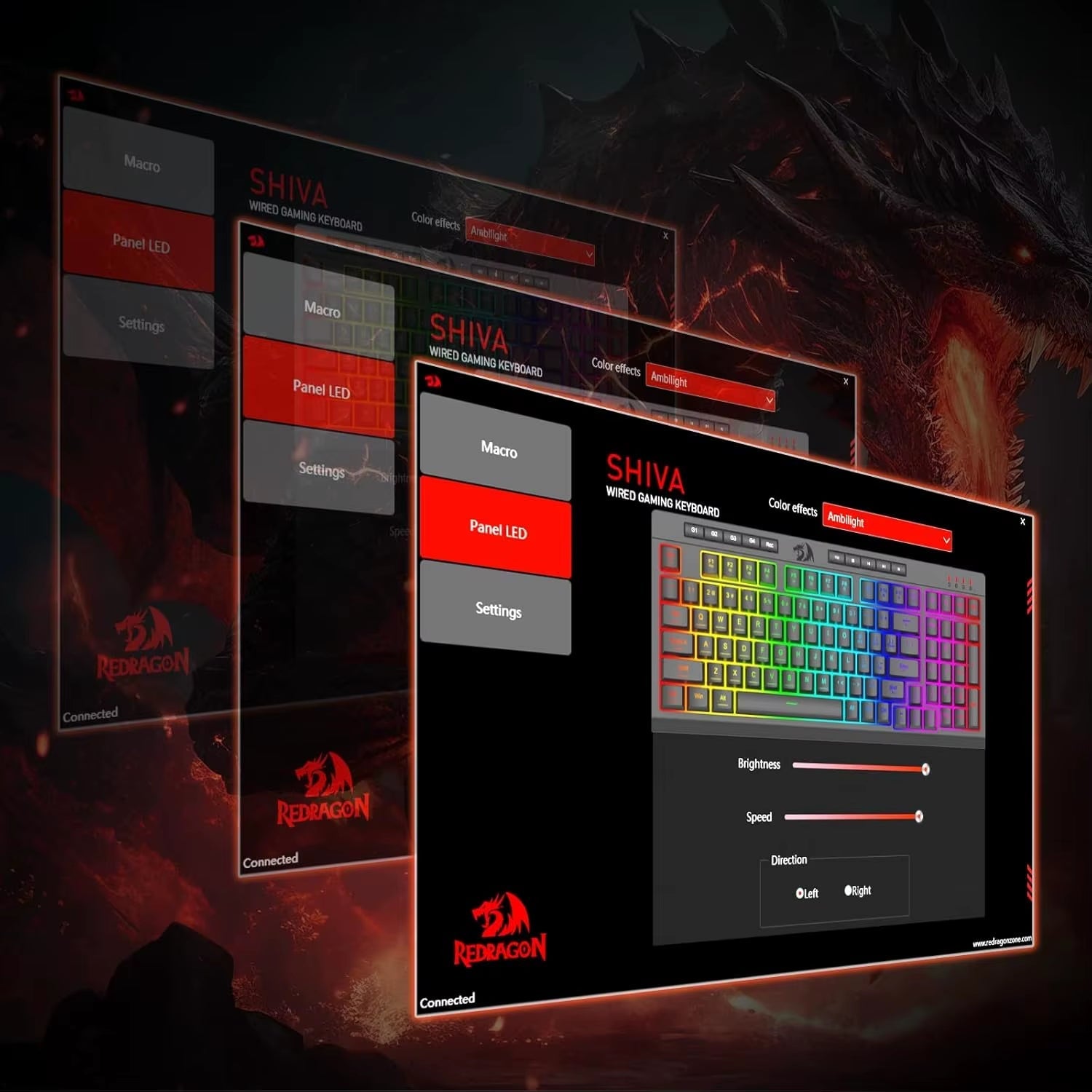 K515 Shiva RGB Membrane Gaming Keyboard with 98 Keys, Detachable Wrist Rest, and Smooth Linear Switches