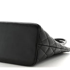 Caviar Quilted Medallion Tote Black