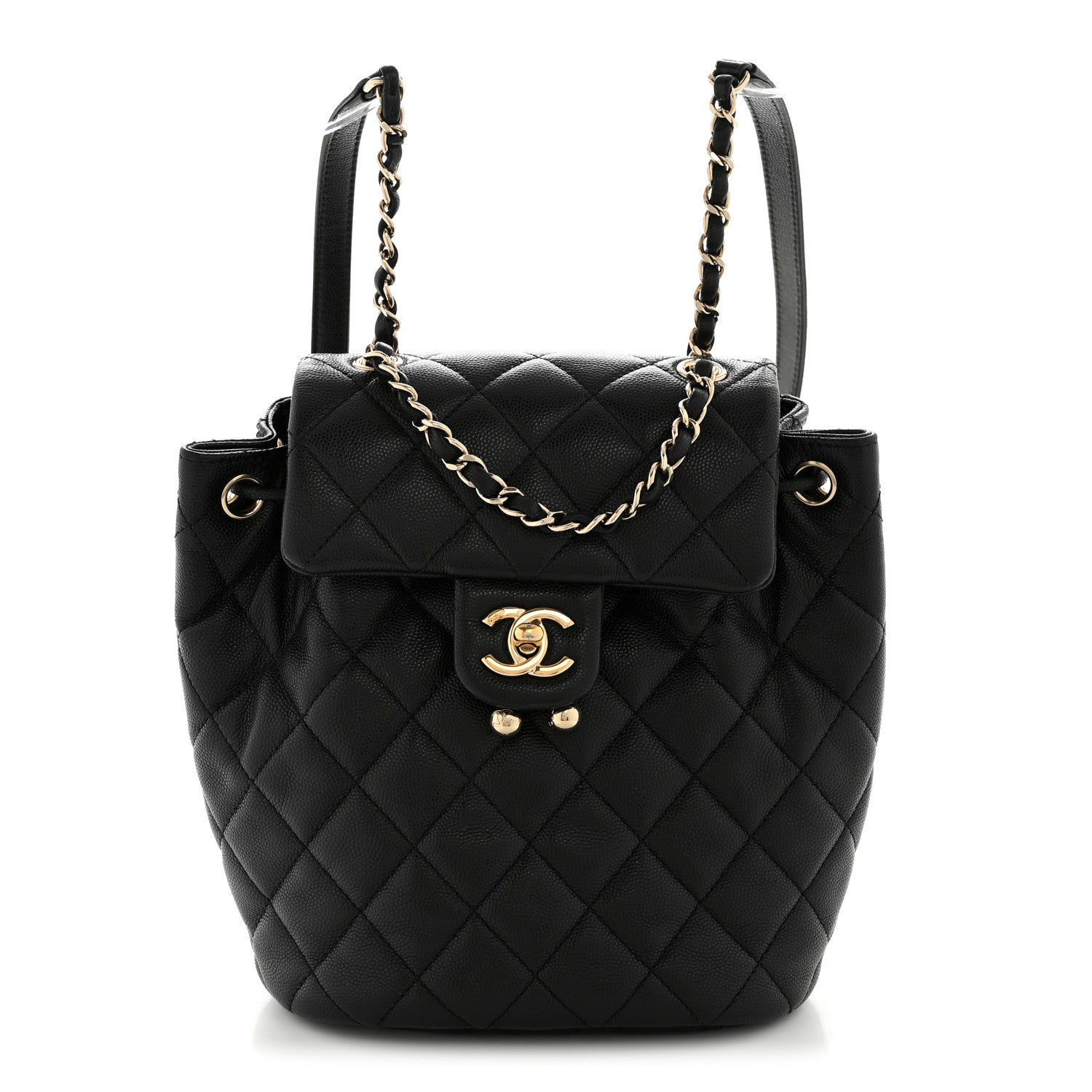 Caviar Quilted Mini Urban Spirit Backpack Black