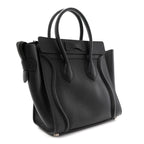Drummed Calfskin Micro Luggage Black