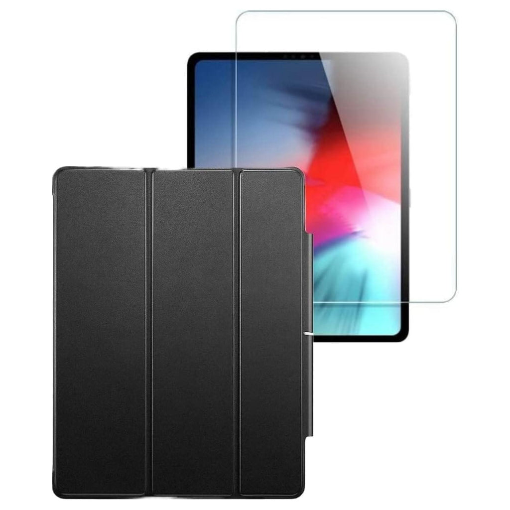 SAHARA - ESR Black Folio Case with Tempered Glass Screen - iPad Pro 12.9" (4th, 5th, and 6th Generation)