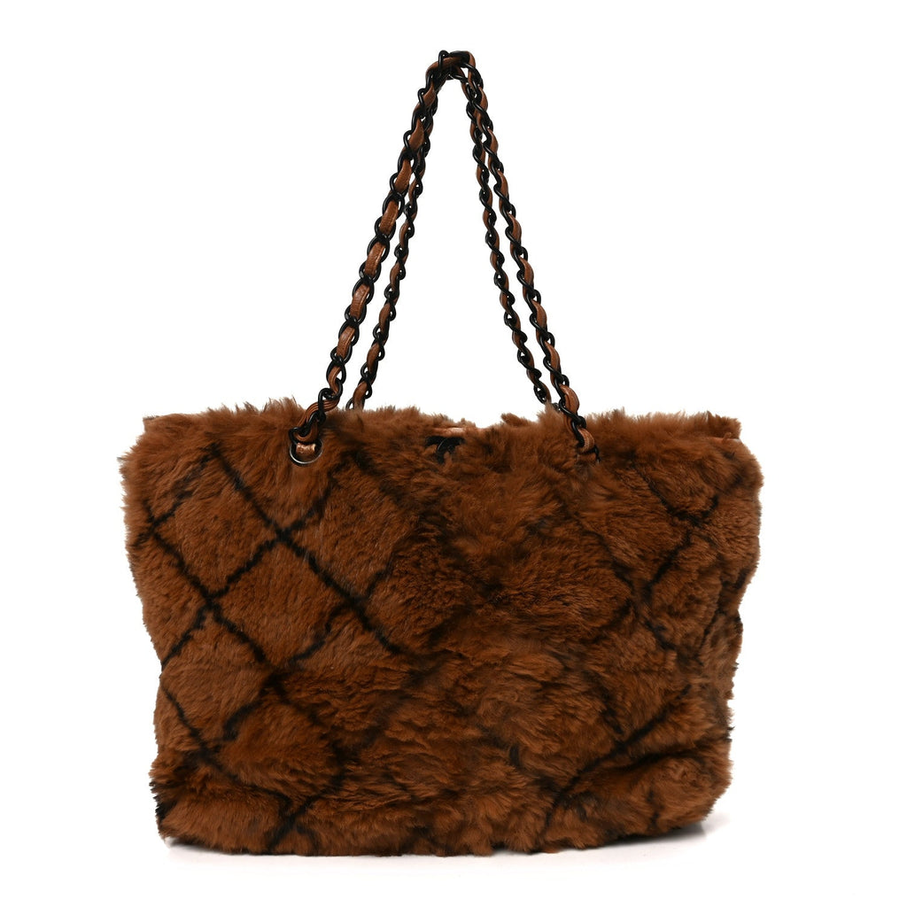 Lapin Fur Quilt Pattern Tote Brown