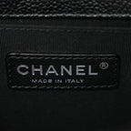 Caviar Quilted Small Boy Flap Black