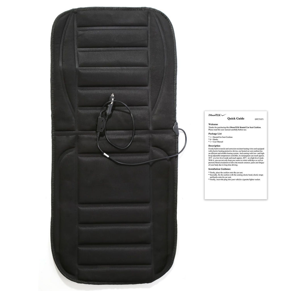 Heated Car Seat Cushion 12V Auto Seat Cover Warmer with Adjustable Temperature Controller for Cars Trucks Vans SUV
