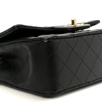 Lambskin Quilted Mini Rectangular Flap Black