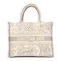 Canvas Embroidered Medium Dioriviera Toile De Jouy Book Tote Gray