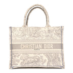 Canvas Embroidered Medium Dioriviera Toile De Jouy Book Tote Gray