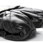Lambskin Quilted Mini Bow Bag Black