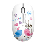 M101 Ergonomics Wireless Mouse 2.4G Cute Optical Cartoon Computer Silent Mice With USB Receiver for Laptop Kid Girl Gift Macbook - Little Bear