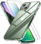 Entronix Bundle Compatible with iPhone 14 - [Hard] Clear Case & 2 Clear Screen Protectors