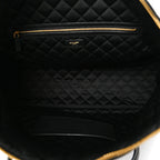 Calfskin Quilted ES Giant Travel Bag Black