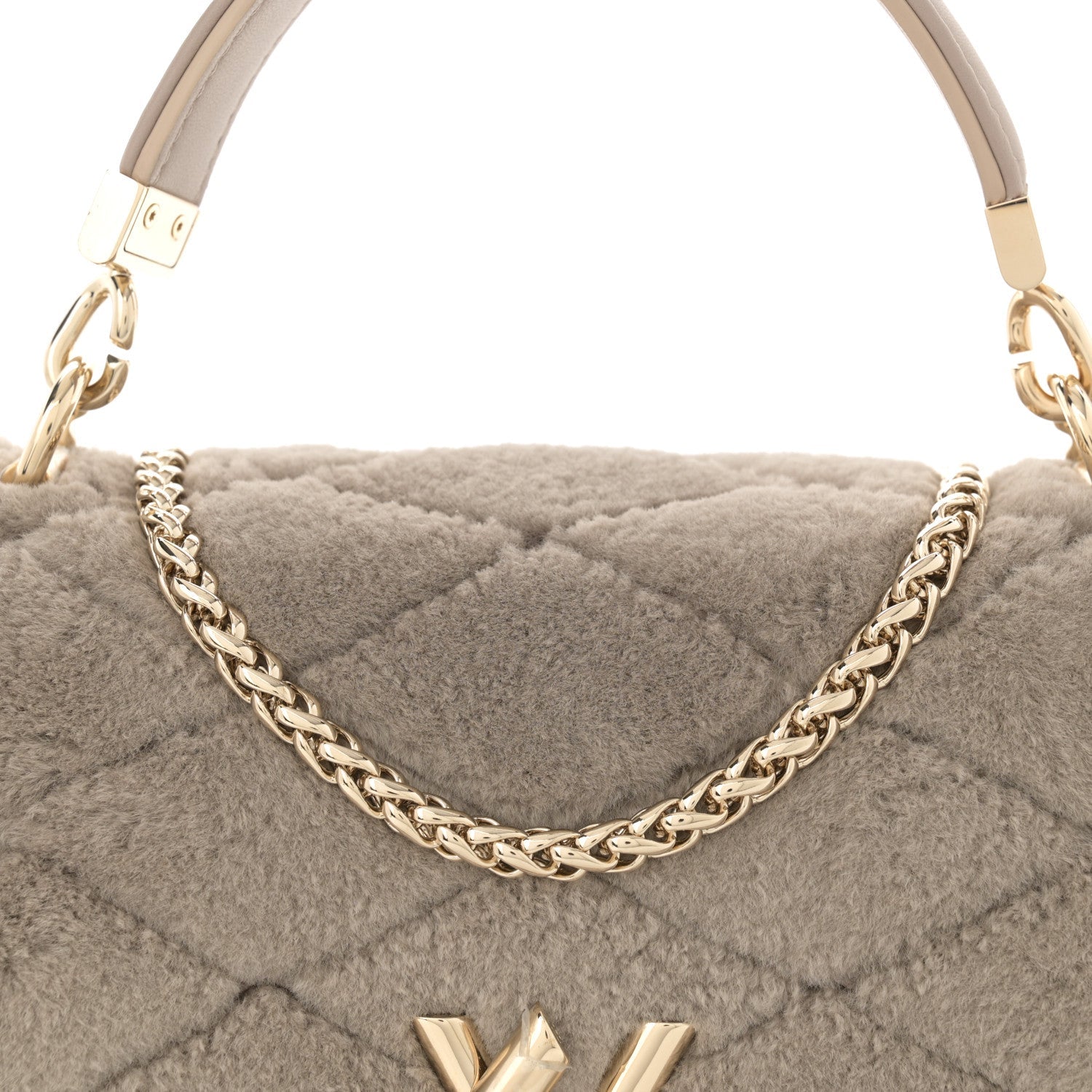 Shearling Malletage Top Handle GO-14 PM Grey