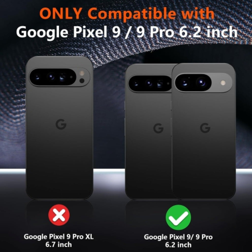 Entronix Clear Screen Protector Compatible with Pixel 9/9 Pro - 3-Piece Combo