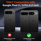 Entronix Bundle Compatible with Pixel 9 - Heavy Duty Case & 2 Clear Screen Protectors