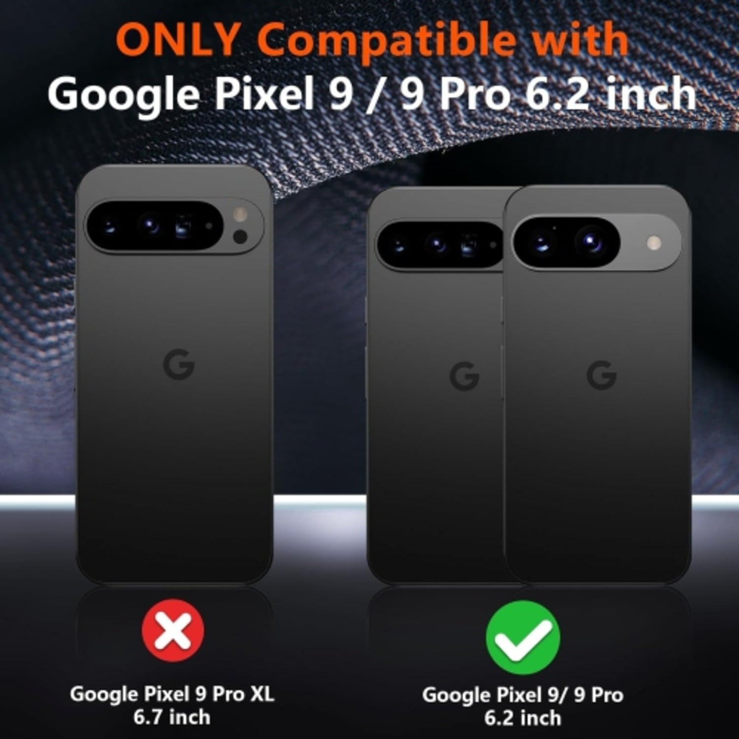 Entronix Bundle Compatible with Pixel 9 - Heavy Duty Case & 2 Clear Screen Protectors