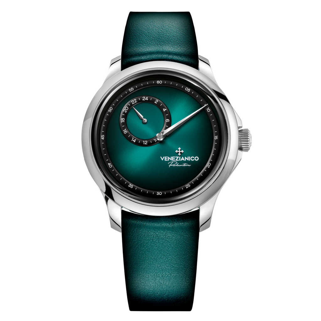 Venezianico Redentore Enigma Men’s Automatic Green Cyan Regulator Watch
