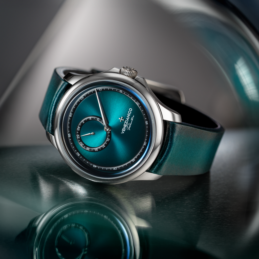 Venezianico Redentore Enigma Men’s Automatic Green Cyan Regulator Watch