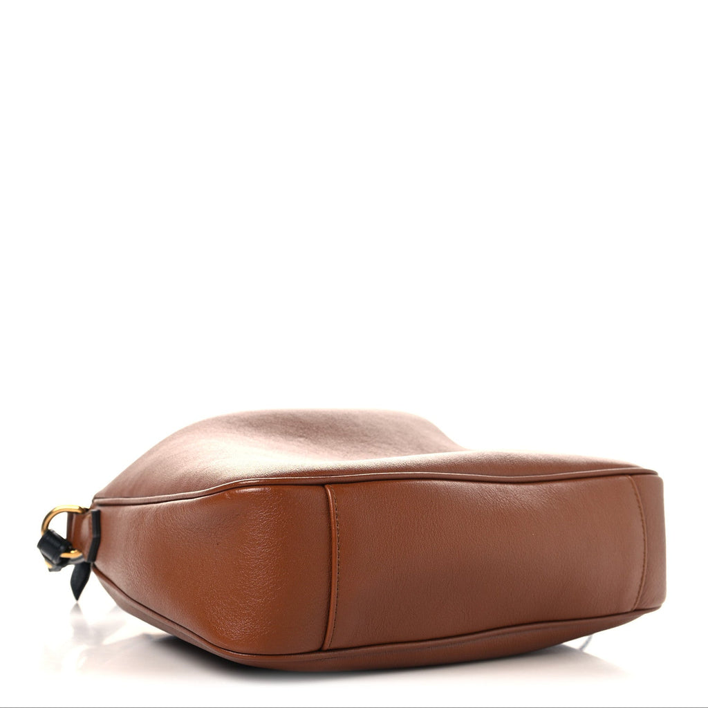 Softy Wonka Textured Dollar Calfskin Medium Diana Shoulder Bag Cuir Black