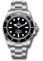 Rolex Steel Submariner  - Black Dial - 124060