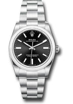 Rolex Oyster Perpetual 34 Watch - Domed Bezel - Black Index Dial