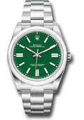 Rolex Oyster Perpetual 41  - Green Index Dial - Oyster Bracelet - 124300 greio
