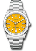 Rolex Oyster Perpetual 41  - Yellow Index Dial - Oyster Bracelet - 124300 yio