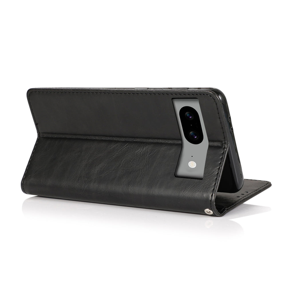 SAHARA - Indy Series Genuine Leather Folio Wallet Case - Google Pixel 8