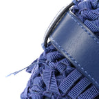 Canvas Fringe Hug Shoulder Bag Blue