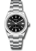 Rolex Oyster Perpetual 36 Watch - Domed Bezel - Black Index Dial