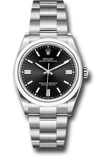 Rolex Oyster Perpetual 36 Watch - Domed Bezel - Black Index Dial