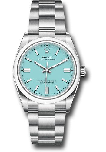 Rolex Oyster Perpetual 36  - Turquoise Blue Index Dial - Oyster Bracelet - 126000 tbio