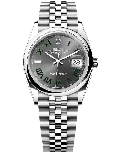Rolex Oystersteel Datejust 36  - Wimbledon Dial - Jubilee Bracelet - 126200 wimjub