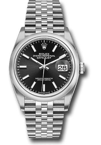 Rolex Steel Datejust 36  - Black Index Dial - Jubilee Bracelet - 126200 bkij