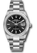 Rolex Steel Datejust 36  - Black Index Dial - Oyster Bracelet - 126200 bkio