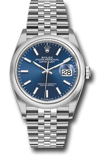 Rolex Steel Datejust 36  - Blue Index Dial - Jubilee Bracelet - 126200 blij