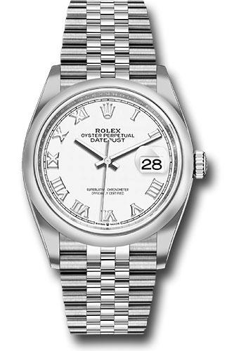 Rolex Steel Datejust 36  - White Roman Dial - Jubilee Bracelet - 126200 wrj