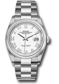 Rolex Steel Datejust 36  - White Roman Dial - Oyster Bracelet - 126200 wro