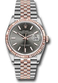 Rolex Steel and Everose Rolesor Datejust 36  - Dark Rhodium Index Dial - Jubilee Bracelet - 126231 dkrij