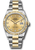 Rolex Steel and Yellow Gold Rolesor Datejust 36  - Champagne Diamond Dial - Oyster Bracelet - 126233 chdo