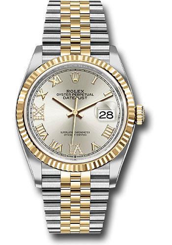 Rolex Steel and Yellow Gold Rolesor Datejust 36  - Silver Roman Dial - Jubilee Bracelet - 126233 sdr69j