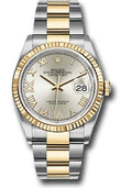 Rolex Steel and Yellow Gold Rolesor Datejust 36  - Silver Roman Dial - Oyster Bracelet - 126233 sdr69o