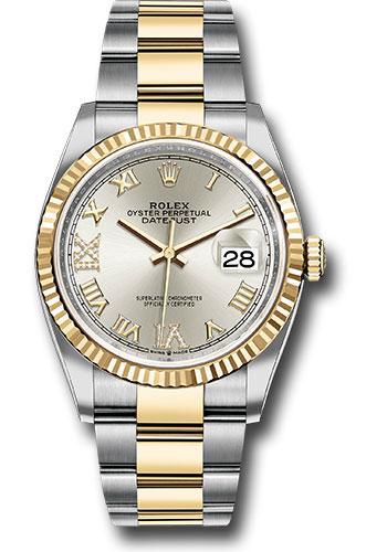 Rolex Steel and Yellow Gold Rolesor Datejust 36  - Silver Roman Dial - Oyster Bracelet - 126233 sdr69o