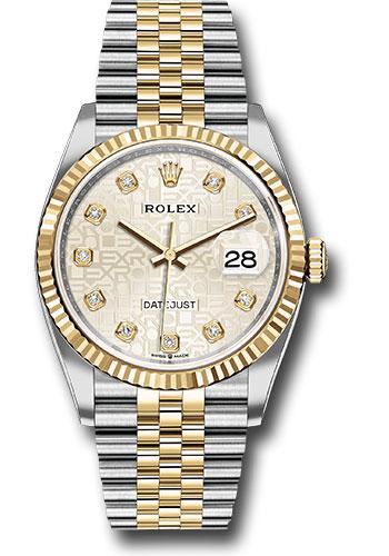 Rolex Steel and Yellow Gold Rolesor Datejust 36  - Silver Jubilee Diamond Dial - Jubilee Bracelet - 126233 sjdj