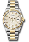 Rolex Steel and Yellow Gold Rolesor Datejust 36  - Silver Jubilee Diamond Dial - Oyster Bracelet - 126233 sjdo