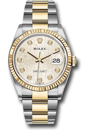 Rolex Steel and Yellow Gold Rolesor Datejust 36  - Silver Jubilee Diamond Dial - Oyster Bracelet - 126233 sjdo