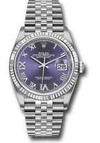 Rolex Steel Datejust 36  - Aubergine Purple Diamond Roman VI and IX Dial - Jubilee Bracelet - 126234 audr69j