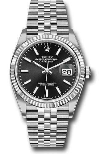Rolex Steel Datejust 36  - Black Index Dial - Jubilee Bracelet - 126234 bkij