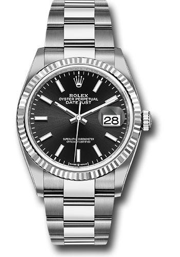 Rolex Steel Datejust 36  - Black Index Dial - Oyster Bracelet - 126234 bkio