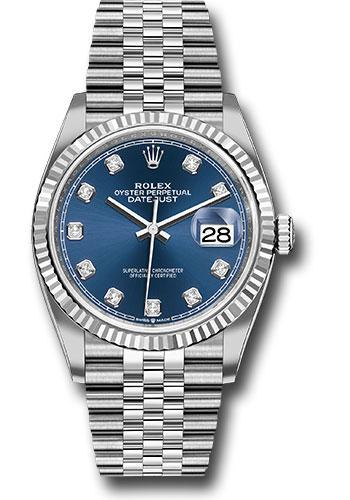 Rolex Steel Datejust 36  - Blue Diamond Dial - Jubilee Bracelet - 126234 bldj